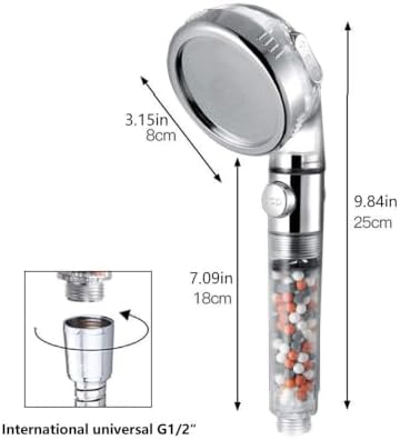 Nosame Shower Head with Hose Holder, Filter Filtration Saving with ON/Off - Image 2