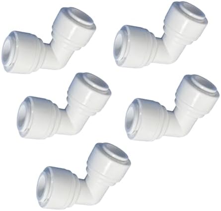 3/8 inch x3/8 inch Tube Push Union Elbow Quick Connect for RO Water Filter Fitting（ Pack of 5） by Unknown
