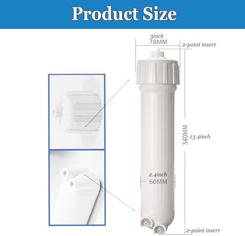 1812 RO Membrane Housing Kit, for 50/75/100 GPD RO Membrane, with Accessories, for DIY RO Water System Reverse Osmosis System - Image 2