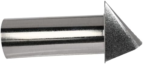 Deflecto Dryer Vent, Wide Mouth Galvanized Vent Hood with Pipe, Silver, 4” (GVH4NR) , GRAY - Image 7