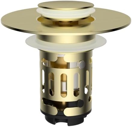 Hibbent Upgraded 3 in 1 Bathroom Sink Drain Strainer, Pop Up Stopper by Hibbent
