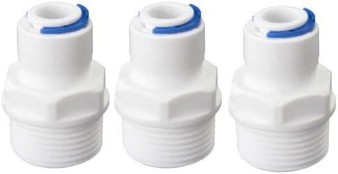 LYMLHVTG 3/4"Male Elbow to 3/8" Push Fit Adapter for RO Filter, 3 Pack by Unknown
