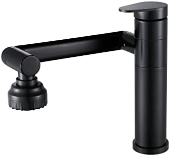 Black Bathroom Faucet 1080Degree Swivel Lavatory Basin Sink Faucet 1 Handle by Chiczam