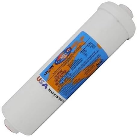 IPW Industries Inc. - Omnipure (K5586-CC) - 10" x 2.5" GAC with Phosphate Inline Filter with 3/8" NPT for Ice Maker & Refrigerator Water Line Filter by Isopure_WaterIPWINDUSTRIES