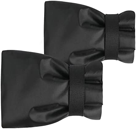 Outdoor Faucet Cover Socks for Winter Freeze Protection, 7.09" W x 9.06" H, Velcro Thickened Anti-Freeze Outdoor Tap Cover, Reusable Waterproof Insulated Spigot backflow Cover,Black, 2Pcs by Unknown