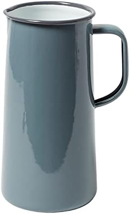 Falcon Enamelware Pitcher (57 oz), Metal Pitcher with Spout & Handle by FalconEnamelware