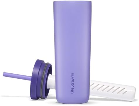 LifeStraw Go Series Tumbler – Double Wall Insulated Stainless Steel Water Filter, Thistle Purple, Designed for Everyday Use, Removes Bacteria, Parasites, Microplastics, and Improves Taste - Image 3
