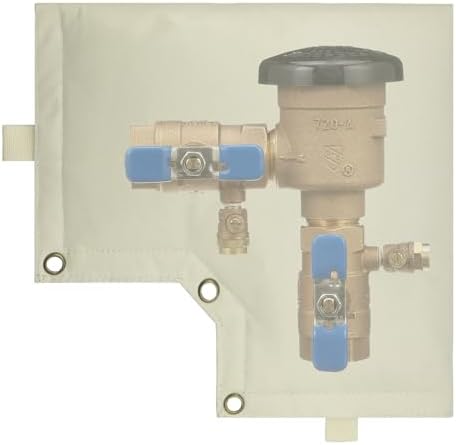Backflow Preventer Cover Insulated Pouch, Sprinkler Valve Cover Insulated, Pipe Insulation Cover, Protects from Severe Snow and Intense Sun, Winter Water Well Pump Covers (Beige 13" W×12" H) by YANWEN