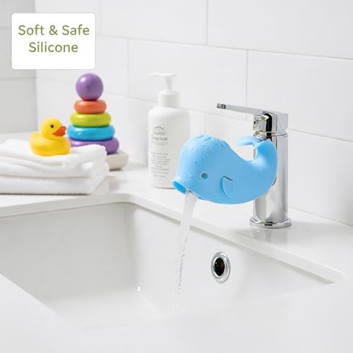 Bath Spout Cover for Bathtub - Protects Baby from Bumping Head During Bathing Time Baby Faucet Cover Universal Faucet Protective Cover Whale Design - Image 4