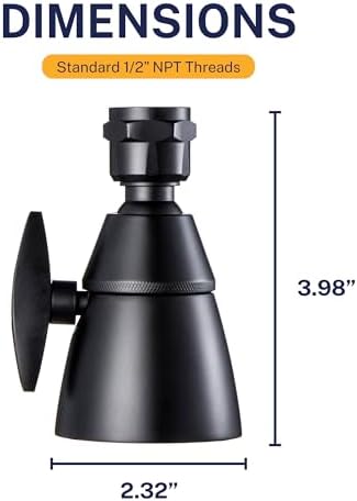 HammerHead Metal High Pressure Shower Heads 2 Inch Flow Boosting Showerhead - Image 6