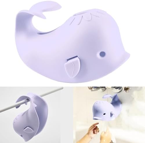 Bath Spout Cover for Bathtub,Baby Shower Protector Cover A Fun Way to Protects Baby from Bumping Head During Bathing Time Cute Soft Whale Design Making for Enjoyable Safe Baths (Lavender) by kilomon