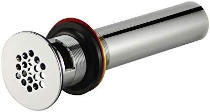 Purelux Grid Drain Strainer Assembly with Overflow for Bathroom Sink, Made of Brass Chrome Finish - Image 5