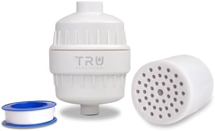 TRU High Output Shower Filter - Reduces Chlorine and other Harmful Sediments. Relieves dry and itchy skin, while Improving the health of your Hair, Skin, and Nails (White) by Unknown