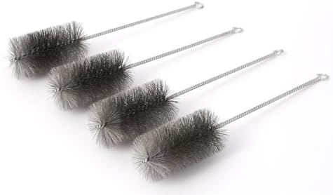 12 Inch Pipe Cleaning Brush Set with Stainless Steel Bristles, Steel Wire Tube Brush Kit for Auto Parts Polishing, Machining, Bottles, Tubes, Etc.（50mm-4pcs） by WMXXBRU