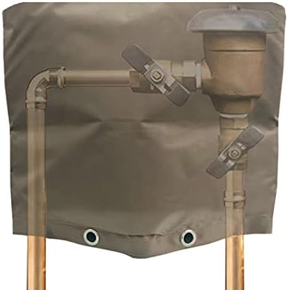 Backflow Preventers Protection, 30W x 24H inch Outdoor Pipe Insulation Cover Backflow Winter Cover Insulated Cover Pouch for Winter Pipe Freeze Protection Water Sprinkler Valve Box Controller by DCQRY