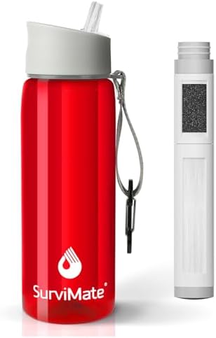 SurviMate 5-Stage 0.01μm Ultra-Filtration Filtered Water Bottle BPA-Free by SurviMate