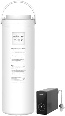 Waterdrop WD-D6RF Filter, Replacement for WD-D6-B Tankless Reverse Osmosis System, 1-Year Lifetime, Reduce PFAS by Waterdrop