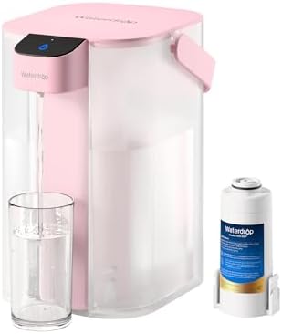 Waterdrop ED01P Electric Water Filter Pitcher, NSF/ANSI 42&53&401&372, Pink by Waterdrop