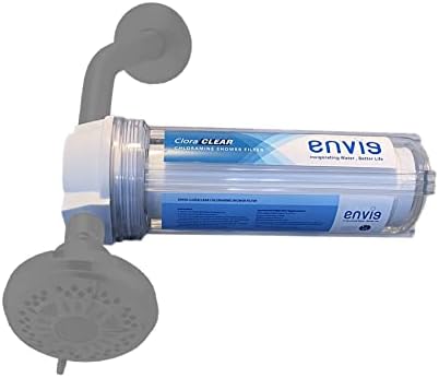 Envig CloraClear Chloramine & Hydrogen Sulfide Shower Filter, Reduce Dry Itchy Skin, Hair Loss, Dandruff, Eczema, Psoriasis, and Asthma, Improve Skin Hair Respiratory Condition by Envig