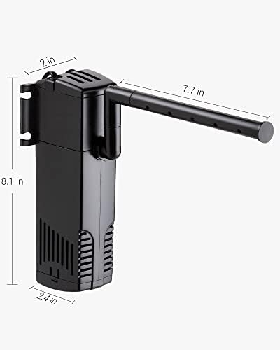 NICREW Internal Aquarium Filter for Fish Tank up to 40 Gallons, 185 GPH - Image 6