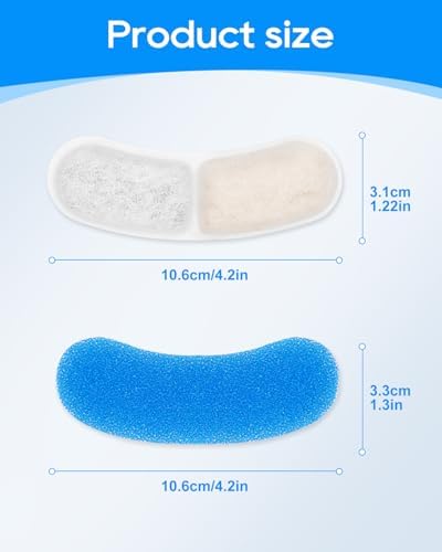 8+8 Pack Cat Fountain Filter Fit for virtulance 3.2L/108oz/0.8Gal - Image 5
