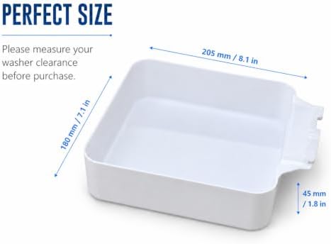 Washing Machine Drain Pan, Washer Drip Pan Water Catch Tray for Front Load Washer Filter Cleaning, Low Profile Laundry Drain Tray Accessory for Pump Maintenance - Image 3