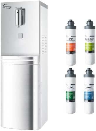 iSpring DSBL4S Dual-Source Water Dispenser – 4-Stage Filtration, Silver by iSpring