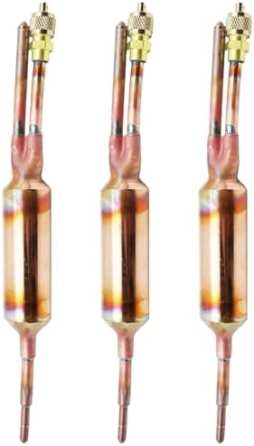 3 PCS Filter Drier Refrigerant Liquid Line with Charging Valve,25GR 1/4 X 1/4 by REAXOAL