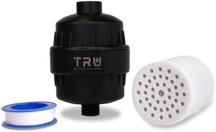 TRU High Output Shower Filter - Reduces Chlorine and other Harmful Sediments. Relieves dry and itchy skin, while Improving the health of your Hair, Skin, and Nails (Black) by Unknown