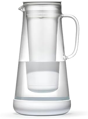 LifeStraw Home Glass Water Filter Pitcher, 7-Cup, White by Unknown