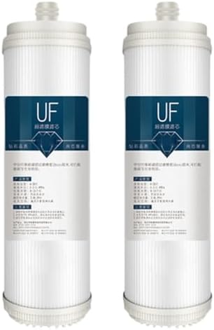 2 Pack 2.8 X 10 Inch Socket Style UF Hollow Fiber Ultrafiltration Membrane Filter, 0.01 Micron Universal Replacement for Whole House Water Systems by Unknown