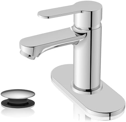 BELZ Chrome Bathroom Faucet, Lead-Free for 1 or 3 Hole 4" Vanity Sink by BELZ