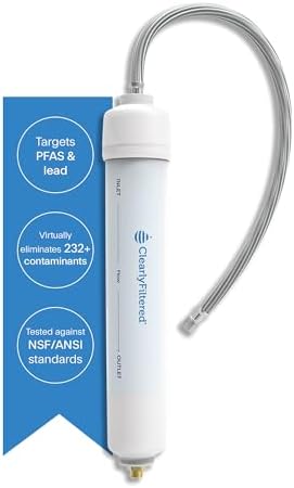 Clearly Filtered Inline Water Filter for Refrigerator, Ice Maker Water Line by ClearlyFiltered