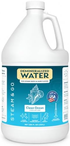 Steam & Go Demineralized Water for Steam Cleaners, Clean Ocean, 128 Fl Oz by SteamandGo