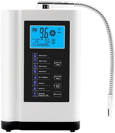 COYEUX Alkaline Acid Water Machine, Water Ionizer, 3.5-10.5 Ph 7 Modes, 600 to -500 Mv, 8000 litres Per Filter, Auto-Cleaning by COYEUX