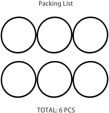6Pcs Black Rubber O-Ring Set, 3.5" O.D., 0.14" I.D., for Reverse Osmosis Water Filter Housings - Image 3