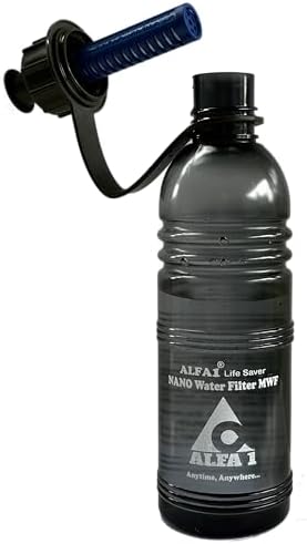 ALFA1 Life Saver Nano 32oz/1qt Water Purifier Bottle -Filter for Camping, Hiking/Biking, Backpacking, Survival. Filter Cleans 99.99% of particulates and Other Matter for up to 130 gallons of Water. - Image 4