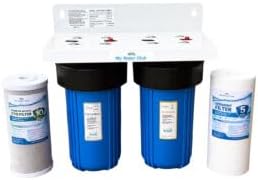 Dual Stage 10″ x 4.5″ Whole House Water Filtration System – 1″ NPT, Pressure Release, Brass Inserts – Includes Sediment & CTO Carbon Block, Extra Replacement Filter Set - Image 6