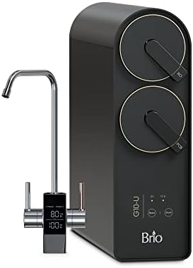 Brio Reverse Osmosis Water Filtration System, 500 GPD, 2:1 Pure to Drain, Tank-Less, Under Sink Faucet Mount by Brio