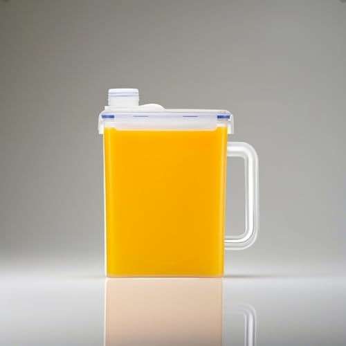 LocknLock Aqua Fridge Door Water Jug | Clear Pitcher | BPA Free Plastic Pitcher with Lid | 1 Gallon Pitcher with Lid for Water, Juice, Tea & More Beverages, Clear - Image 5