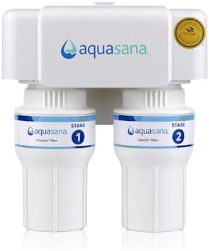 Aquasana Under Sink Water Filter | Claryum 2-Stage Filtration | AQ-6200-NF by Aquasana