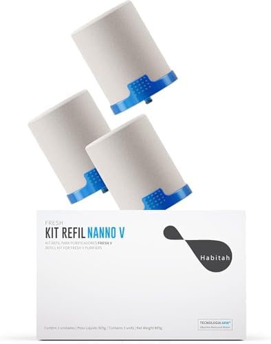 ACQUALIVE Kit Refill Fresh V Nanno - 3-Pack of Replacement Filters for V Self Filter Model | Alkaline Water Filtration and Ionizer System | Comes with an extra magnesium capsule. by ACQUALIVE