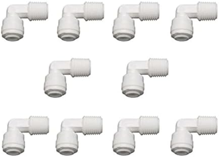 Malida Male Push To Connect Tube Fitting,water purifiers Quick Connector Drinks Dispense and water filtration system fittings (1/4 NPT Male x 1/4 OD Tube Elbow) by MALIDA