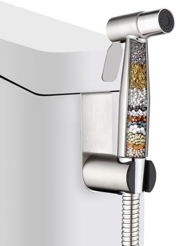 Handheld Bidet Sprayer for Toilet with Filter, Adjustable Water Pressure Stainless Steel Jet Spray for Toilet, Filtered Fresh Water for Feminine Wash and Cloth Diaper Rinsing by Mougcet