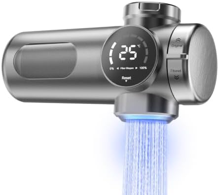 5116 Kitchen Faucet Water Filter, 17-Stage Filtration System with Smart Display, UV-C Treatment, Tool-Free Install, Fits Most Standard Faucets by CEACYDIK