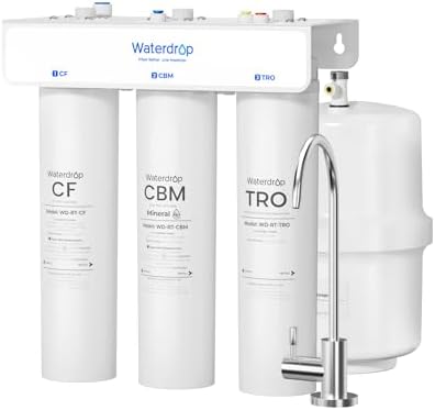 Waterdrop T3-T Remineralization Reverse Osmosis System, 220 GPD Faster Flow by Waterdrop