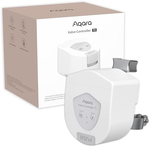 Aqara Smart Valve Controller T1,Matter Over Bridge, Zigbee 3.0 Hub Required by Aqara