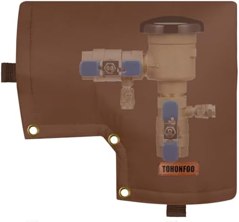 Backflow Preventer Insulation Cover for Vacuum Breaker, 13"W x 12"H, Brown by TOHONFOO