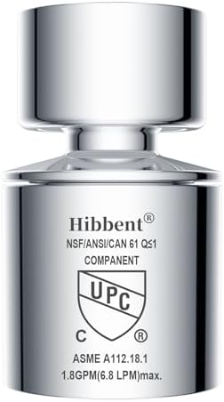 Hibbent NSF/ANSI/CAN 61 Certified Faucet Aerator, CUPC Certification 360° Swivel Kitchen Sink Aerator, Dual-function Sprayer Faucet Head, Faucet Replacement Part 55/64 Inch Female Thread - Chrome by Hibbent