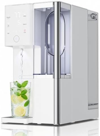 Reverse Osmosis Countertop Water Filter RO Water Filter Dispenser with Hot & Cold Water, TDS Display, 4:1 Pure to Drain Ratio, No Installation, 5.5L Tank for Home by HUMHOLD